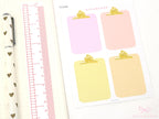 Full Box Clipboard Style Bujo Planner Stickers: Lined Checklist Blank