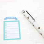 Full Box Checklist Bujo Planner Stickers: 8 Watercolors