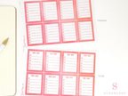 Full Box Checklist Bujo Planner Stickers: 8 Watercolors