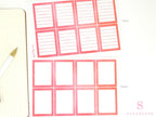 Full Box Checklist Bujo Planner Stickers: 8 Watercolors