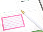 Wide Full Box LIned Bujo Planner Stickers: 3in (76 mm) Wide
