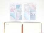 Full Boxes Lined Checklist Bujo Planner Stickers: Various Colors