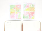 Full Boxes Lined Checklist Bujo Planner Stickers: Various Colors