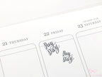 Pay Day Script Bujo Planner Stickers: Neutral