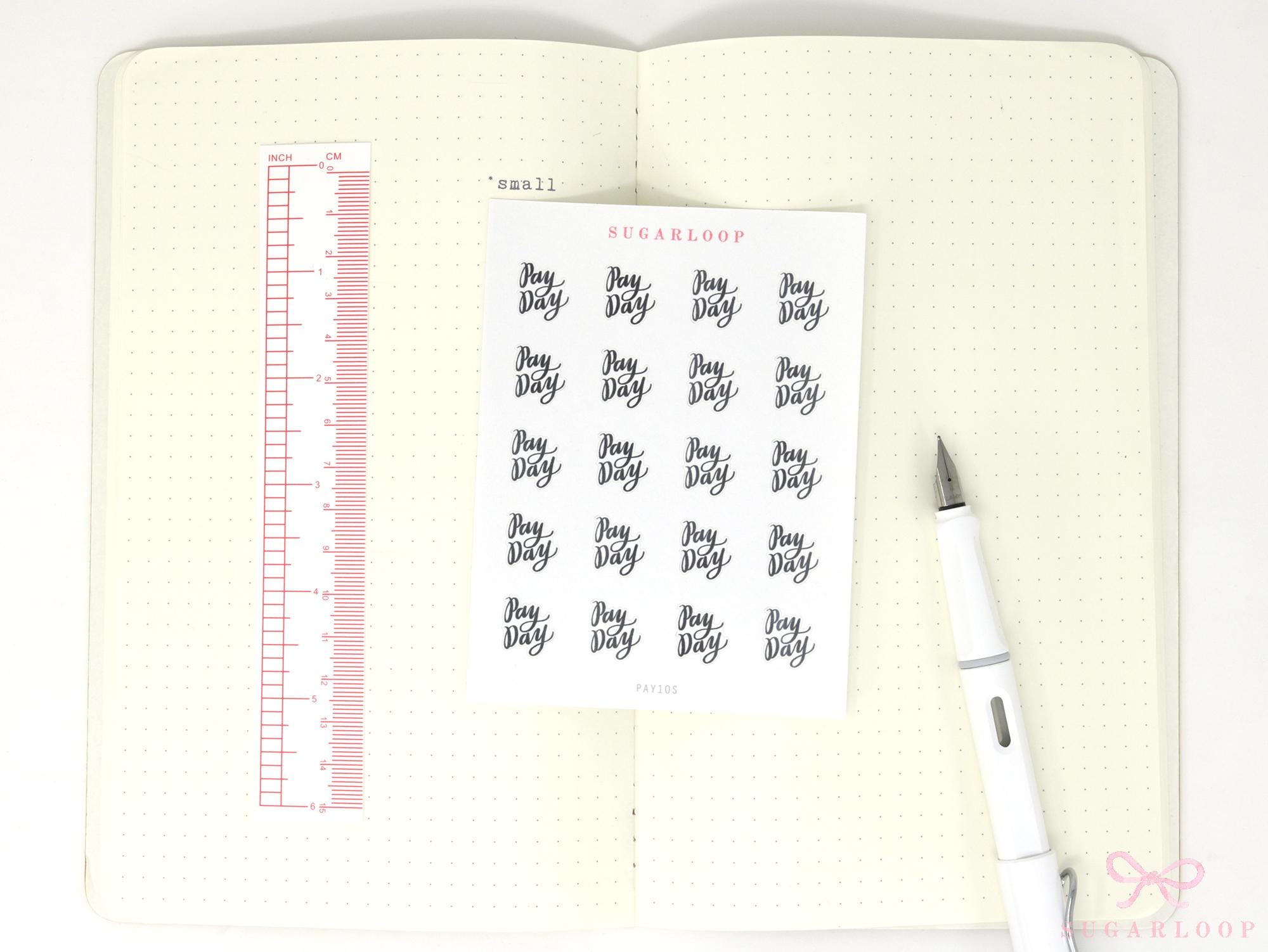 Pay Day Script Bujo Planner Stickers: Neutral