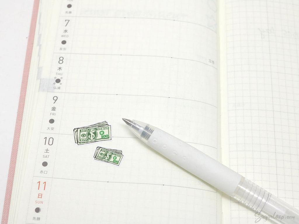 Payday Greenback Planner Stickers - Handmade & Eco Paper