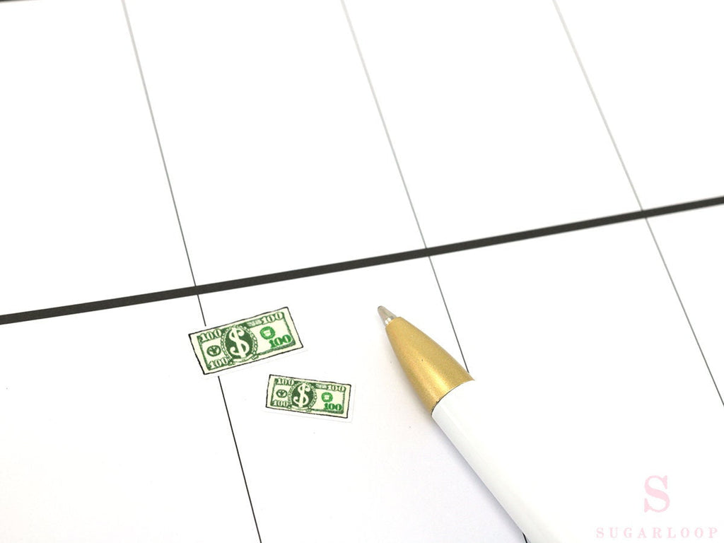 Payday Greenback Planner Stickers - Handmade & Eco Paper