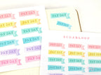 Watercolor Pastel Pay Day Banner Bujo Journal Planner Stickers