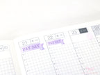 Watercolor Pastel Pay Day Banner Bujo Journal Planner Stickers