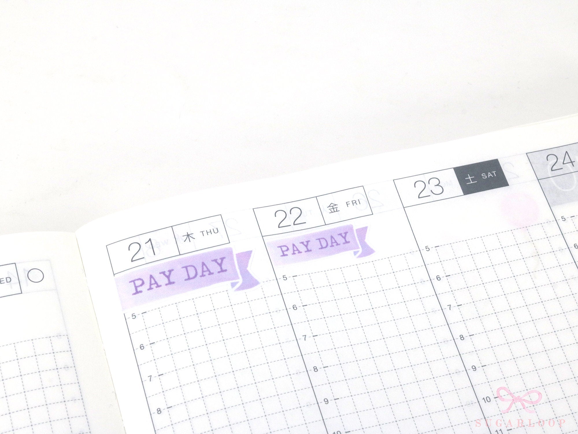 Watercolor Pastel Pay Day Banner Bujo Journal Planner Stickers