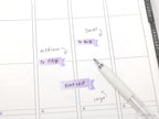 Watercolor Header Banner Flag Stickers for Journals & Planners: Pastel