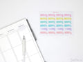 Watercolor Header Banner Flag Stickers for Journals & Planners: Pastel