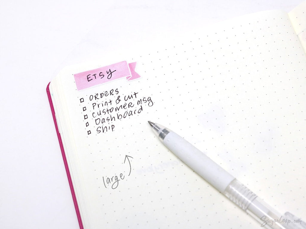 Watercolor Header Banner Flag Stickers for Journals & Planners: Pastel