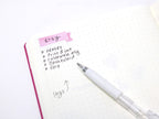 Watercolor Header Banner Flag Stickers for Journals & Planners: Pastel