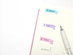 Watercolor Header Banner Flag Stickers for Journals & Planners: Pastel
