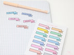 Banner Flag Bujo Planner Stickers: 1.5in (38 mm)