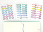 Banner Flag Bujo Planner Stickers: 1.5in (38 mm)