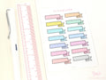 Banner Flag Bujo Planner Stickers: 1.5in (38 mm)