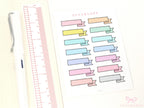 Banner Flag Bujo Planner Stickers: 1.5in (38 mm)
