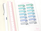 Banner Flag Bujo Planner Stickers: 1.5in (38 mm)
