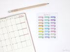 Banner Flag Bujo Planner Stickers: 1in (25 mm) Wide