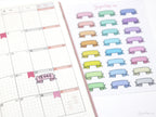 Banner Flag Bujo Planner Stickers: in (20 mm) Wide
