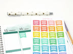 WFH Work From Home Banner Flag Bujo Journal Planner Stickers: Rainbow