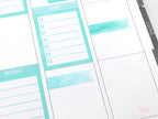 Writable, Watercolor, Bright Banner Planner Stickers: approx 10 mm (0.3 in) tall by 35 mm (1.3 in) wide