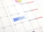 Writable, Watercolor, Bright Banner Planner Stickers: approx 10 mm (0.3 in) tall by 35 mm (1.3 in) wide