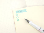 Writable, Watercolor, Pastel Banner Planner Stickers: 10 mm (0.3 in) tall by 35 mm (1.25 in) wide