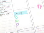 Pastel Polka Dot Planner and Journal Stickers: Banner Flag Labels, Journaling, Vertical Planning Stickers