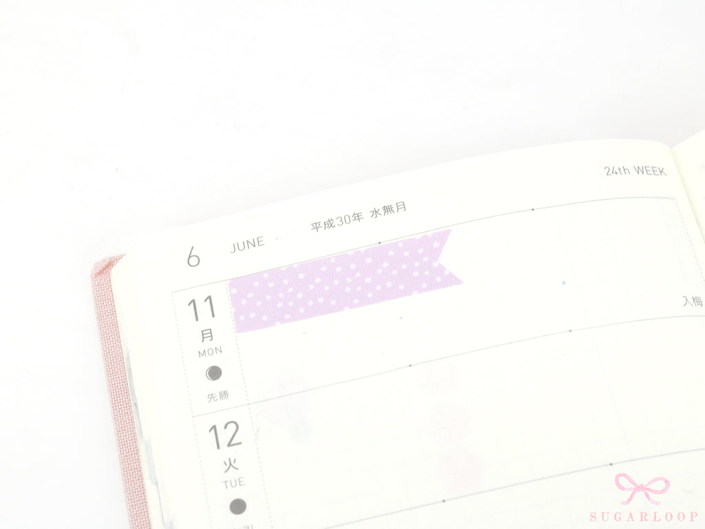 Pastel Polka Dot Planner and Journal Stickers: Banner Flag Labels, Journaling, Vertical Planning Stickers