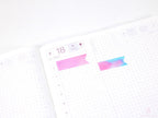 Watercolor Quarter Box Flag Label Bujo Planner Stickers: 0.5in (12 mm) Tall