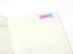 Watercolor Quarter Box Flag Label Bujo Planner Stickers: 0.5in (12 mm) Tall