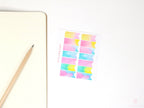 Watercolor Quarter Box Flag Label Bujo Planner Stickers: 0.5in (12 mm) Tall