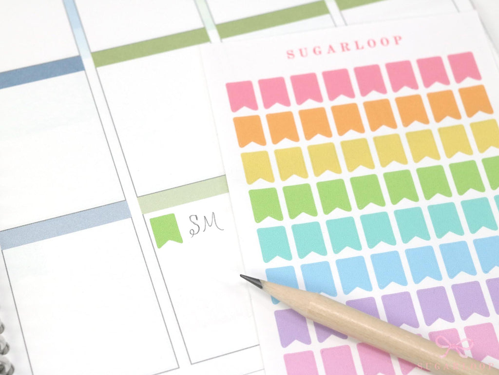 Mini Page Flags for Planners & Journals: 0.3in (7 mm) Wide