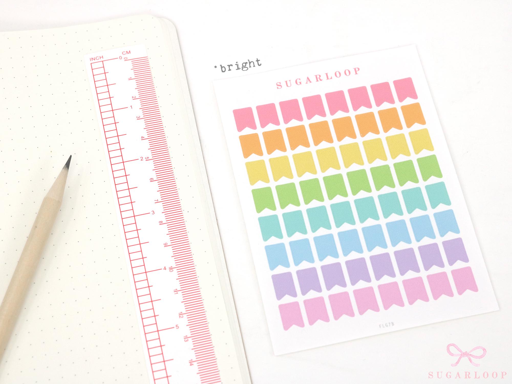 Mini Page Flags for Planners & Journals: 0.3in (7 mm) Wide
