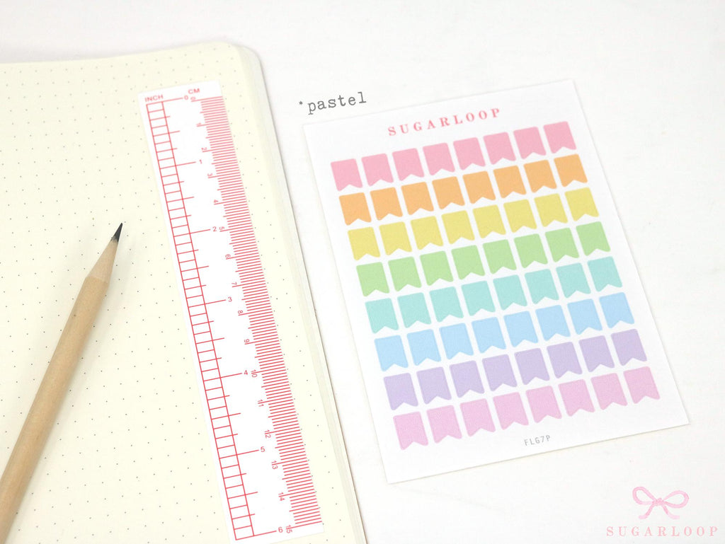 Mini Page Flags for Planners & Journals: 0.3in (7 mm) Wide