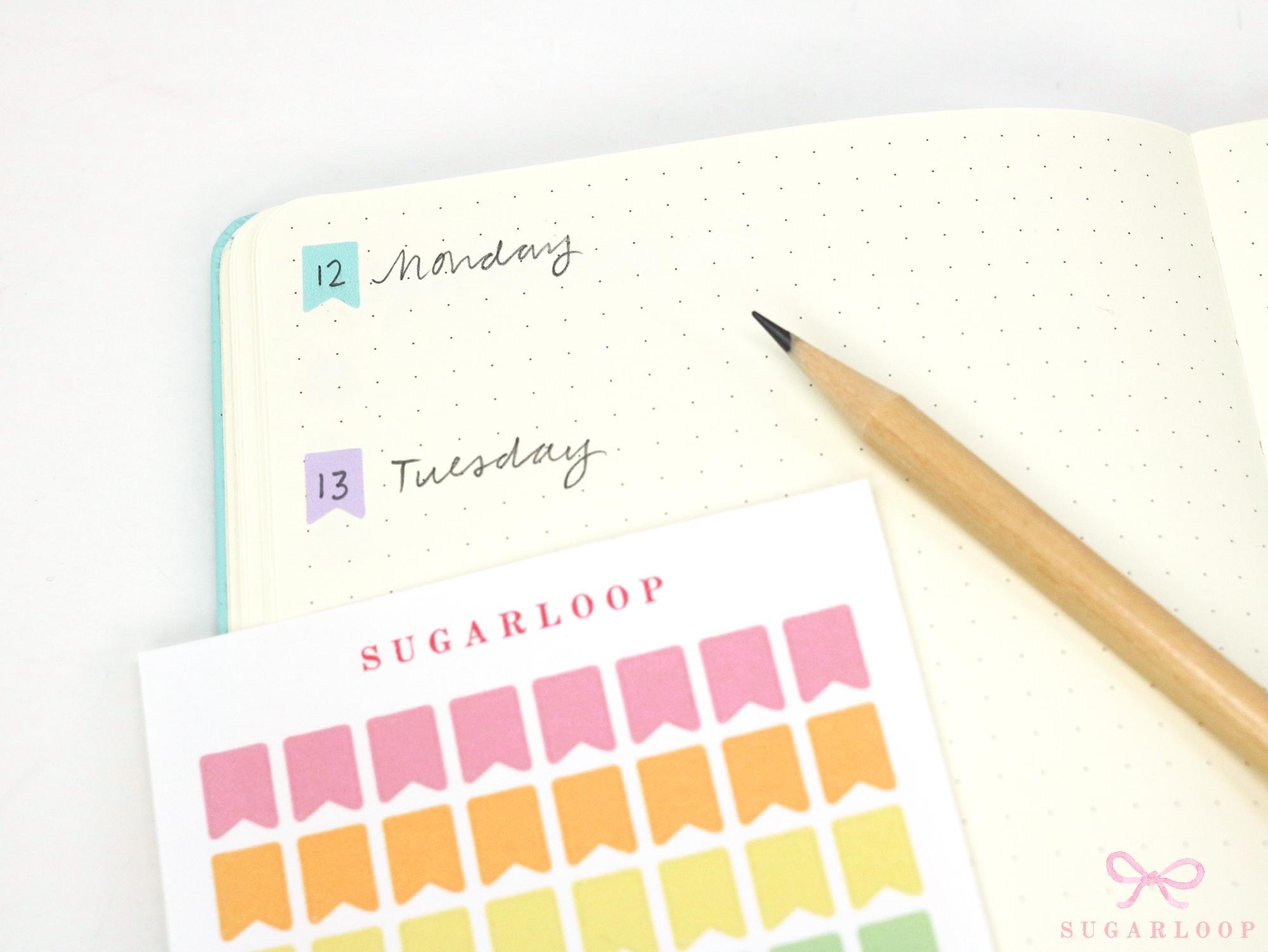Mini Page Flags for Planners & Journals: 0.3in (7 mm) Wide