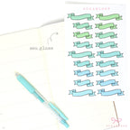 Banner Flag Planner Stickers Header Title Labels: Various Widths