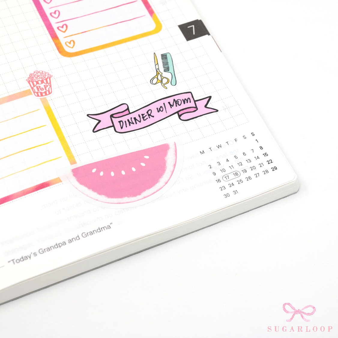 Banner Flag Planner Stickers Header Title Labels: Various Widths