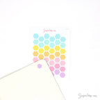Hexagon Pastel Bujo Planner Stickers: 0.5in (12mm) 0.75in (19mm)