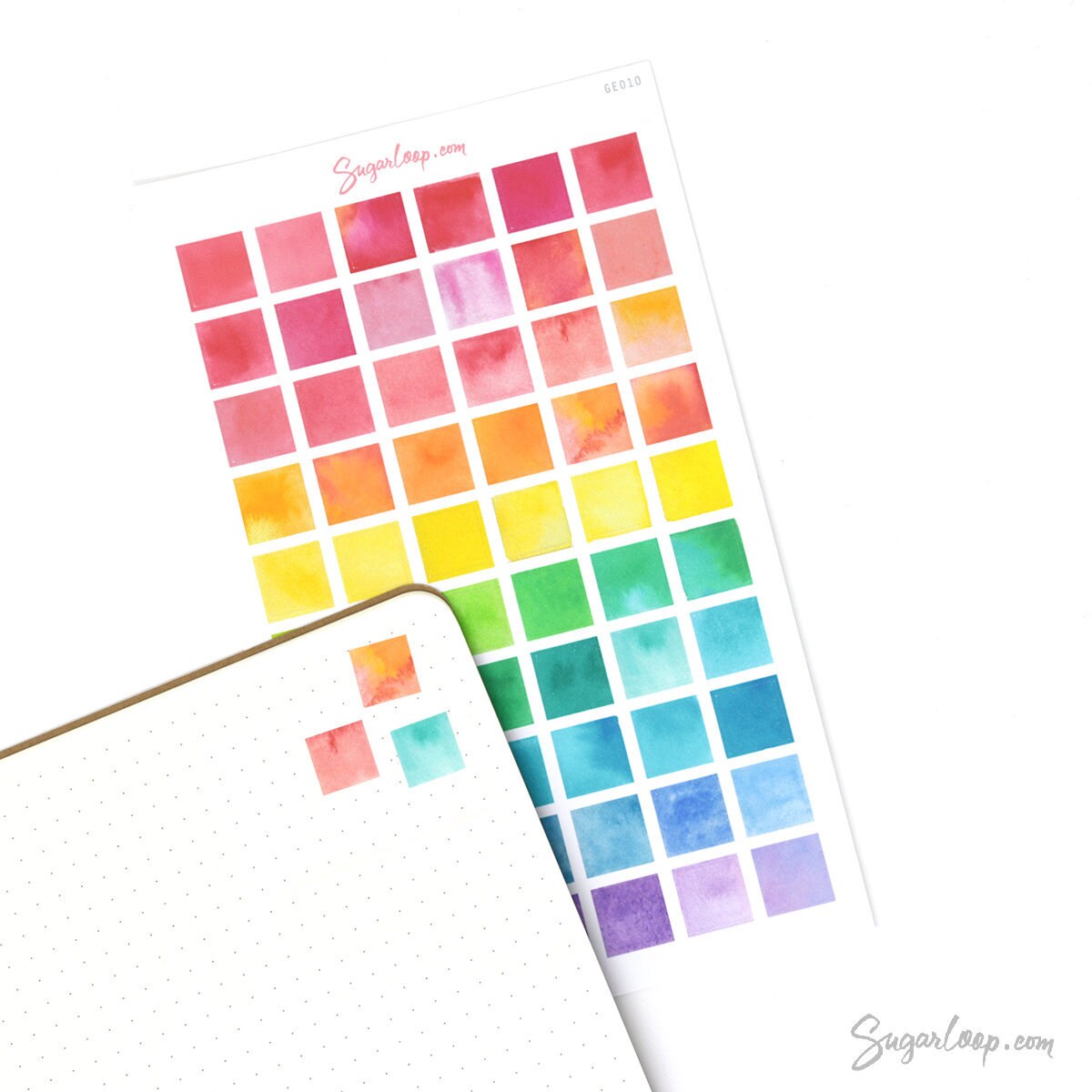 Square Writeable Bujo Planner Stickers: 0.5” (12 mm)