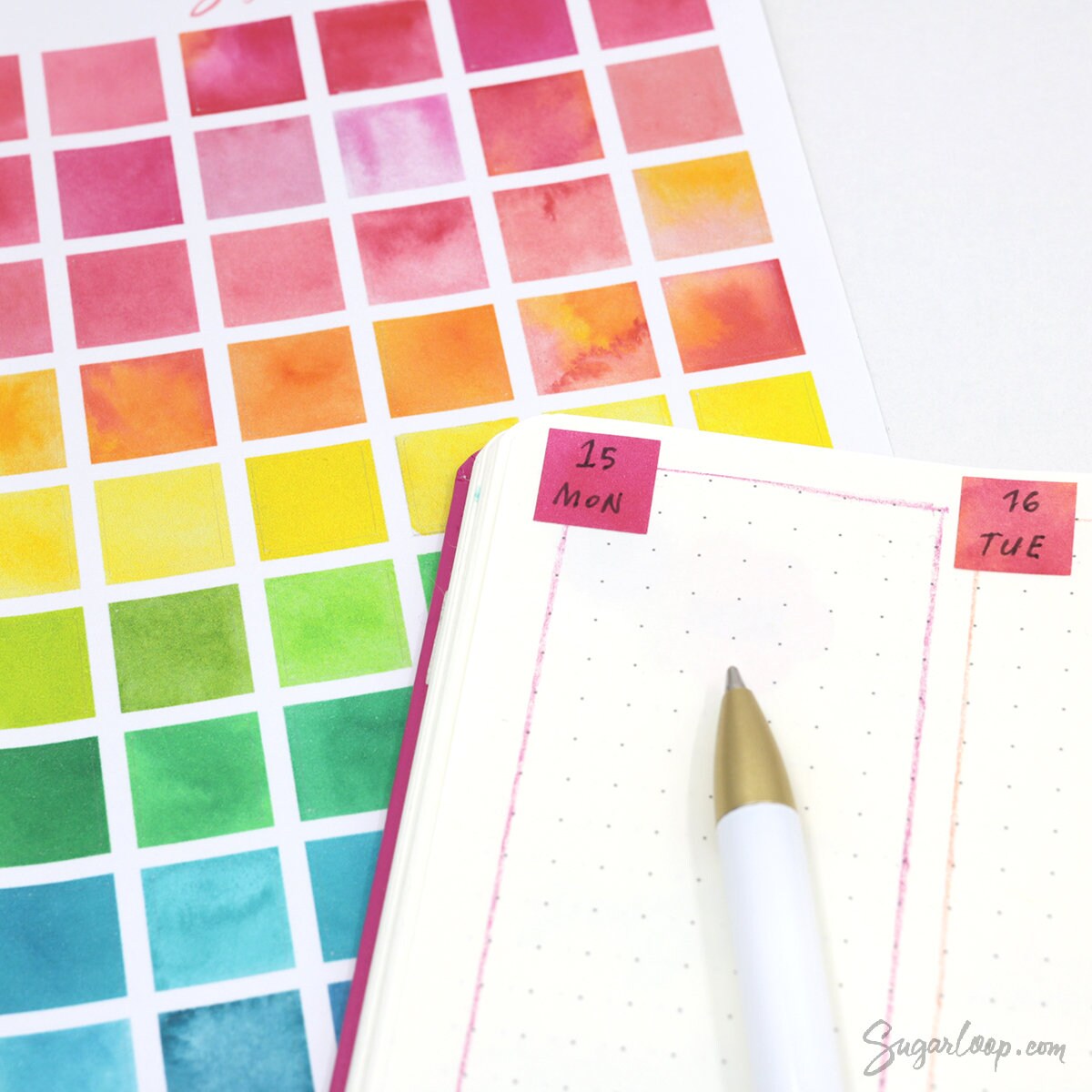 Square Writeable Bujo Planner Stickers: 0.5” (12 mm)