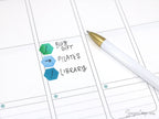 Watercolor Hexagon Bujo Planner Stickers: 0.5in (6mm)