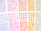 Hexagon Dot Circle Square Bujo Planner Stickers: 0.5” (12 mm)