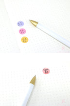 Hexagon Dot Circle Square Bujo Planner Stickers: 0.5” (12 mm)