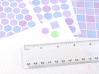 Hexagon Dot Circle Square Bujo Planner Stickers: 0.5” (12 mm)