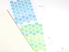 Hexagon Dot Circle Square Bujo Planner Stickers: 0.5” (12 mm)