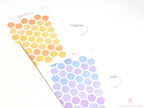 Hexagon Dot Circle Square Bujo Planner Stickers: 0.5” (12 mm)